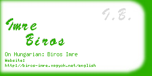 imre biros business card